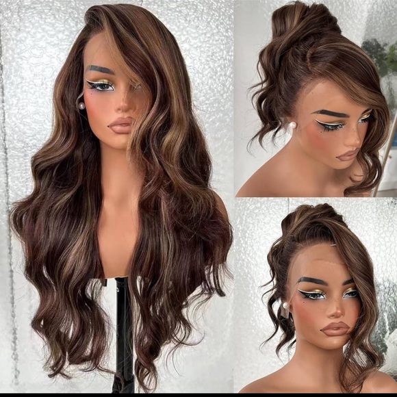 Human Hair Blended Lace Front Wig - Picture 3 of 11